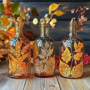 Мастер-класс по росписи стеклянных бутылок акрилом — фото 3