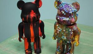 WOW мастер-класс: заливка мишки Bearbrick (из гипса) красками в технике FluidArt — фото 2