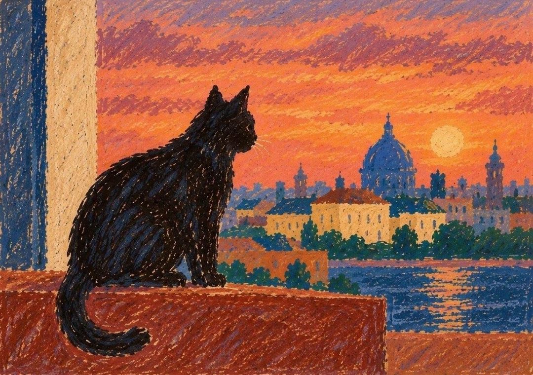 Афиша: Мастер-класс «Кот на закате»
