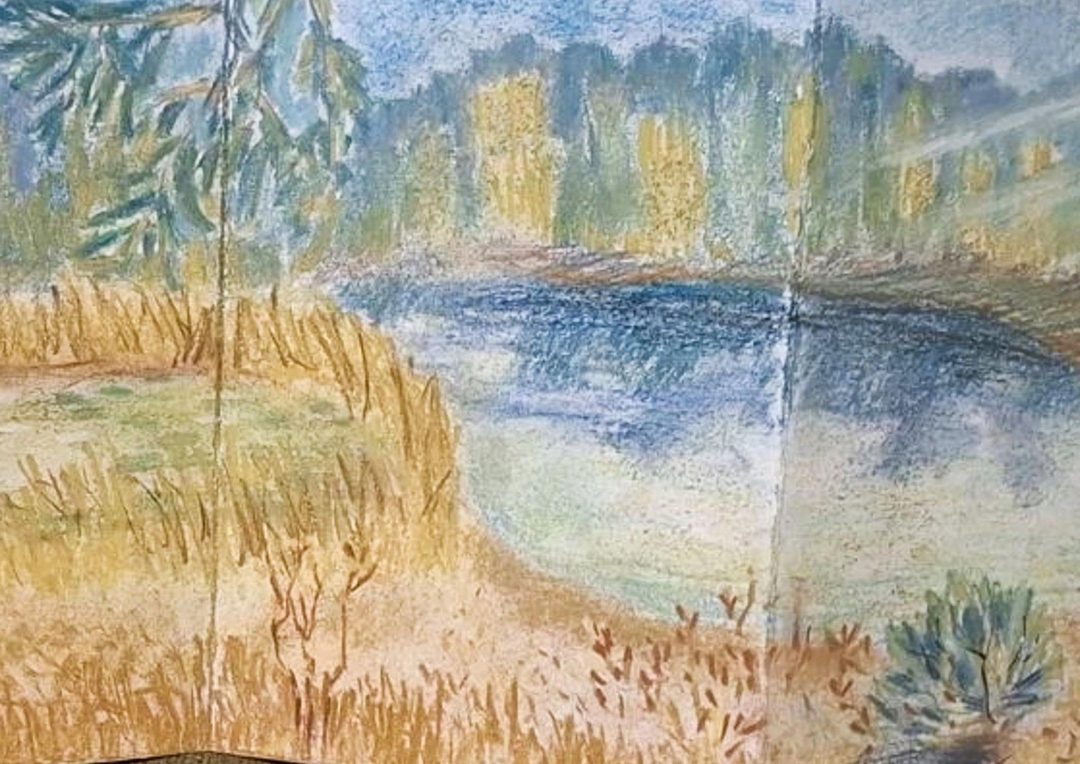 Афиша: Рисуем реку сухой пастелью. Мастер-класс