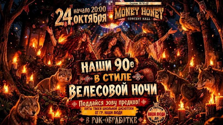 Афиша: Велесова ночь в стиле дискотеки 90х