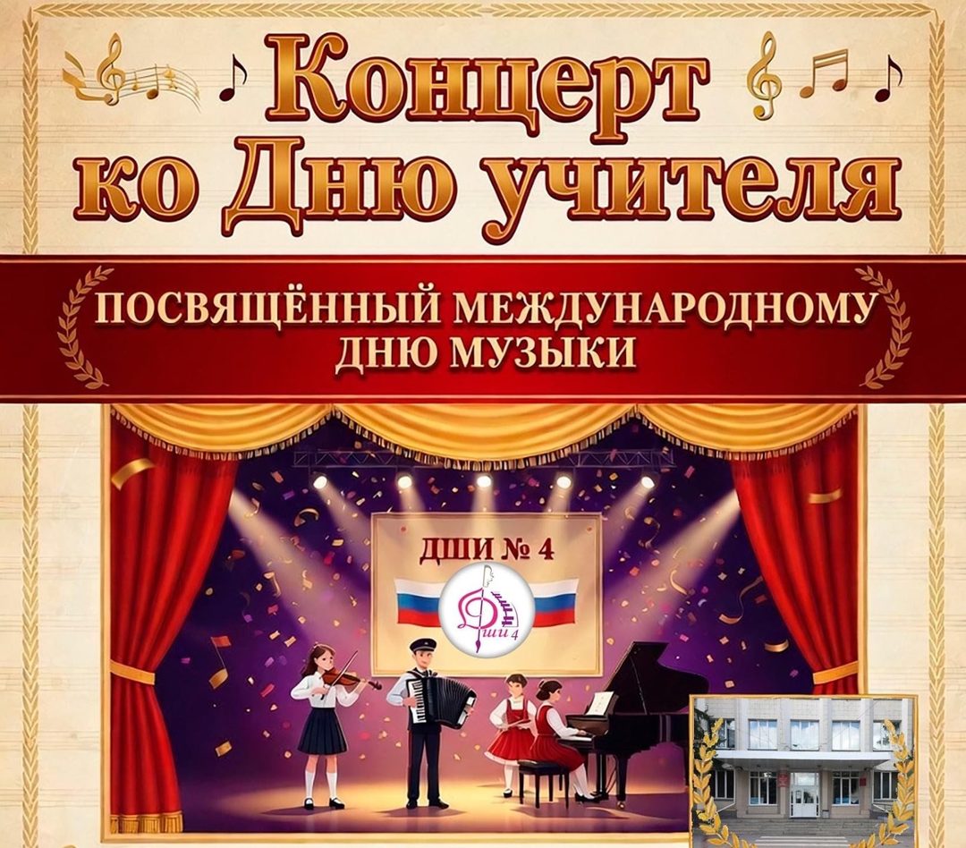 Афиша: Концерт ко Дню учителя, посвященный Международному дню музыки