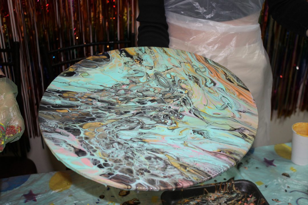 Афиша: Создание интерьерной картины в стиле FluidArt на холсте