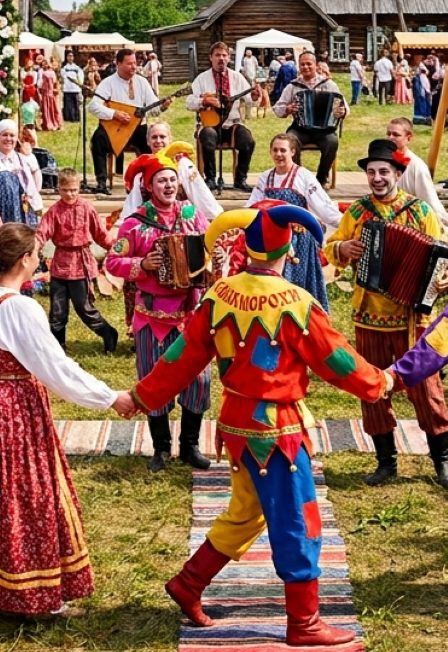 Афиша: Фольклорно-игровая программа «Скоморошинки: Смех сквозь века»