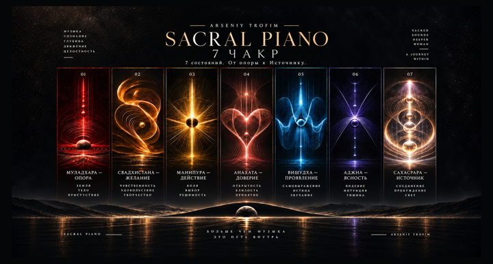 Афиша: SACRAL PIANO · 7 ЧАКР | VI цикл фортепианных медитаций