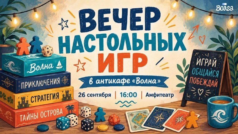 Афиша: Игротека Антикафе «Волна»