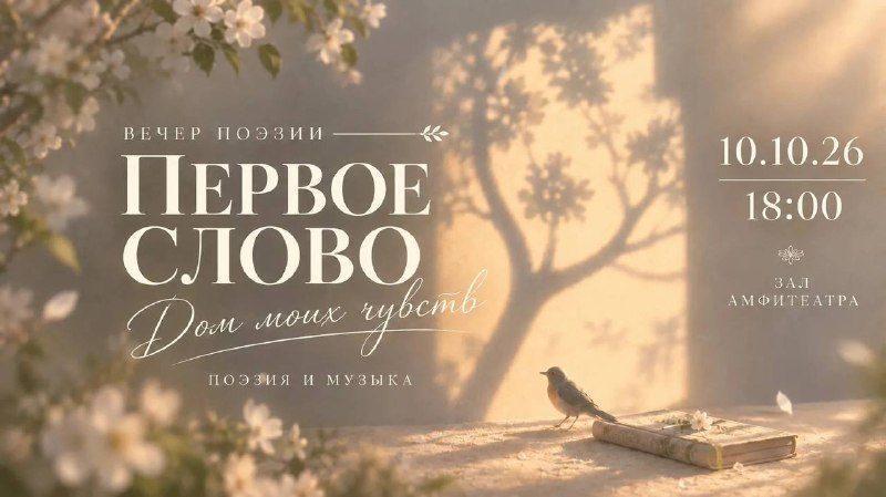 Афиша: Вечер поэзии «Первое слово. Дом моих чувств»