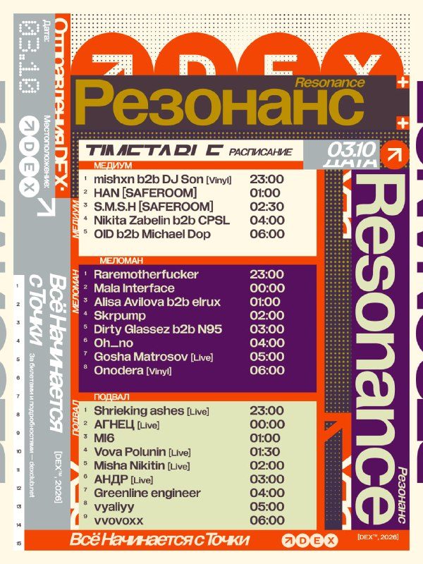Афиша: РЕЗОНАНС: перформанс «Точка Коннекта» и концерт с Артемием Анриловым, xandr.vasiliev и Index II