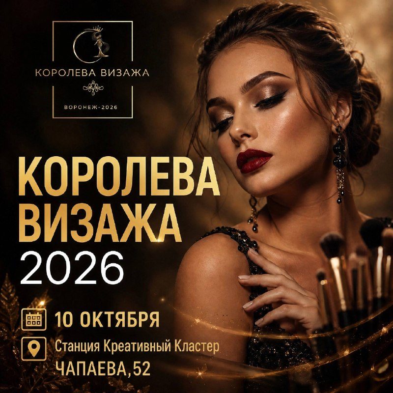 Афиша: Королева Визажа 2026: Дневная программа (Конкурс визажистов и мастер-классы)