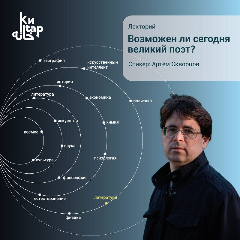 Афиша: Лекция Артёма Скворцова: масштаб литературного гения