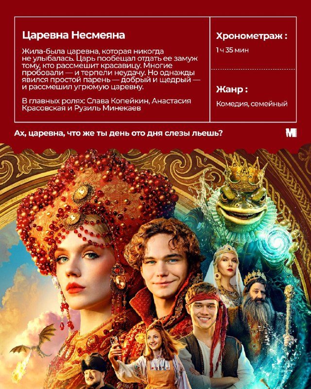Афиша: Комедийная сказка «Царевна Несмеяна»