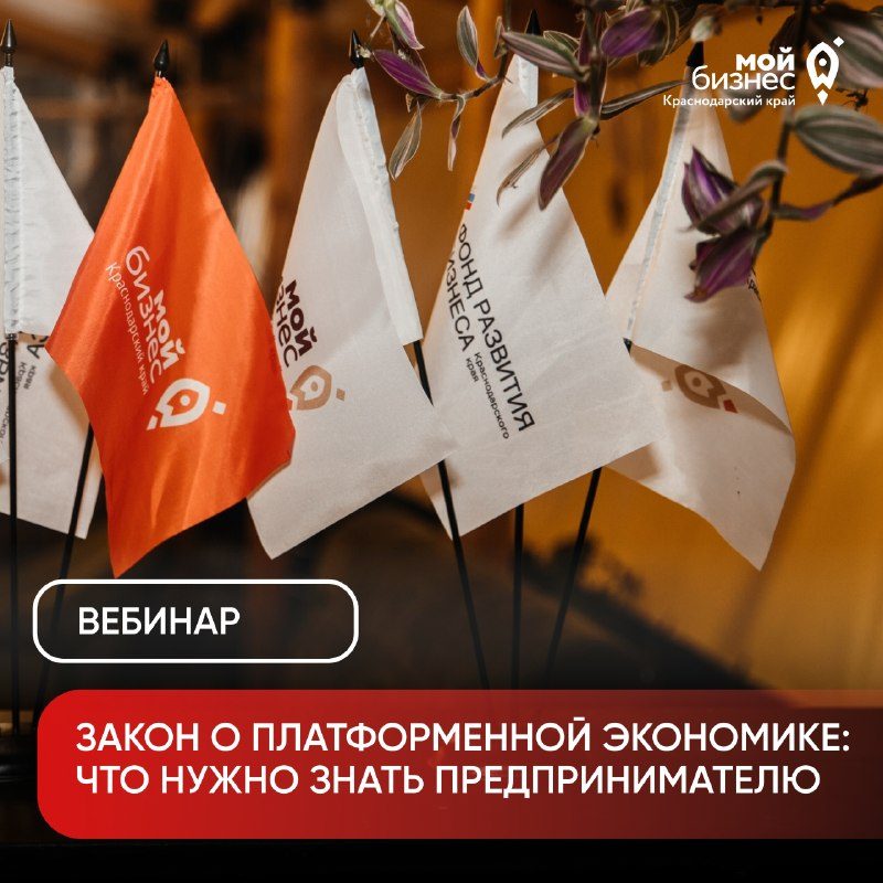 Афиша: Вебинар «Закон о платформенной экономике: что нужно знать предпринимателю»