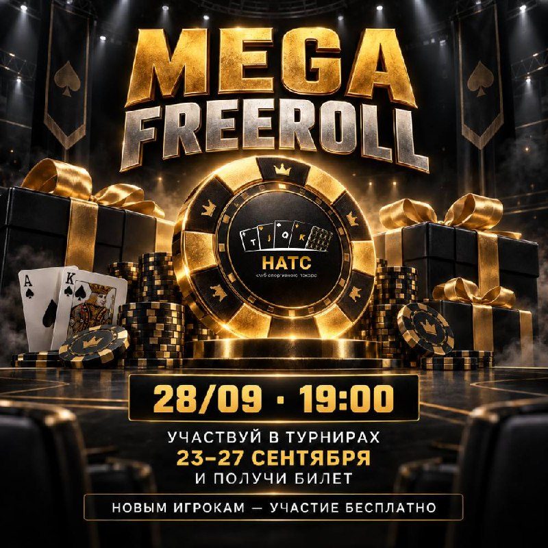 Афиша: MEGA FREEROLL