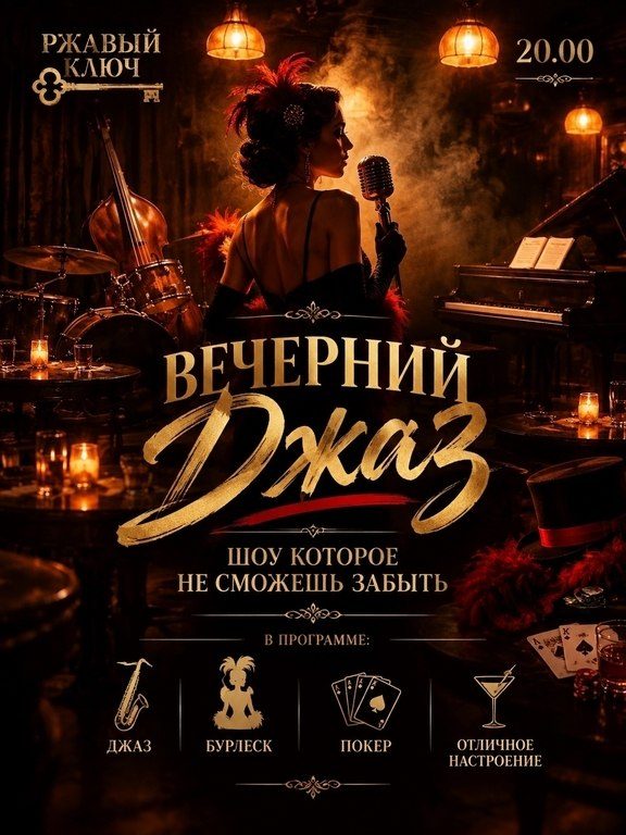 Афиша: Вечер ретро-джаза и блюза