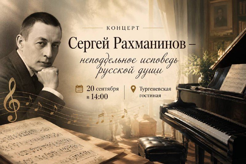 Афиша: Сергей Рахманинов — неподдельная исповедь русской души